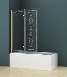 Cezares Шторка на ванну ROYAL PALACE-A-V-21-120/145-CP-G – фотография-1